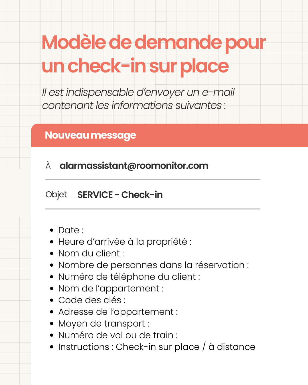 Solicitud check in clientes FRA